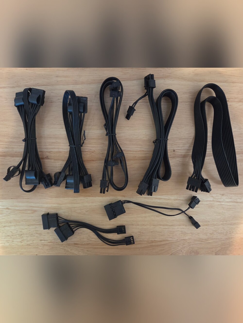 Lot Of 8 Cables Assorted Type 3 8-Pin CPU 4-Pin Floppy PCI-E P01001 New Untested